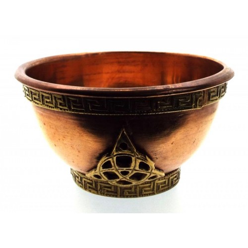 Copper Triquetra Altar Bowl